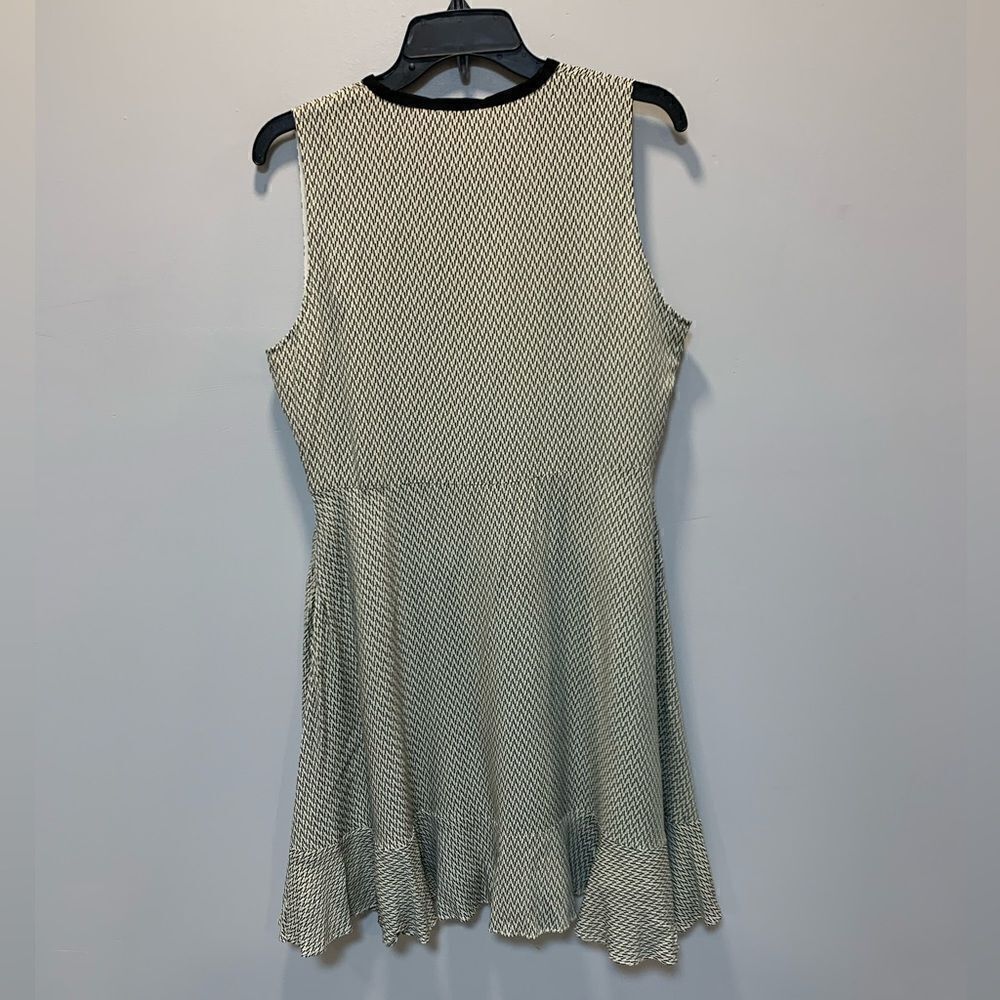 NWT Esley 59977D fit & flair neck tie sleeveless dress  black and white - Picture 3 of 13
